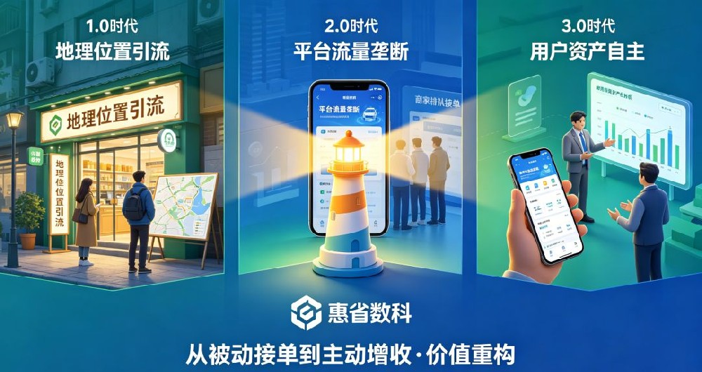 惠省巴重构本地生活生态：从1.0到3.0，构建去中心化打破平台高抽佣，首创流量共享对冲机制，夺回属于自己的客户