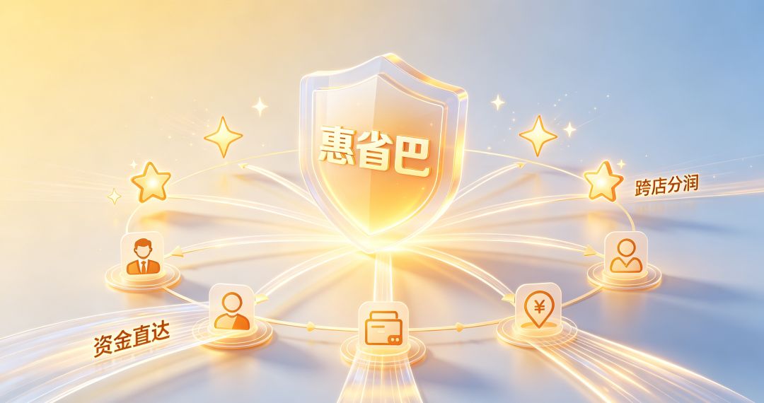 惠省数科惠省巴本地生活 3.0 四大革新优势，非资金池合规资金直达、全程 0 基础平台抽佣、粉丝终身绑定跨店复利分润、全场景自动消费返益，实体门店自主可控数字化经营体系
