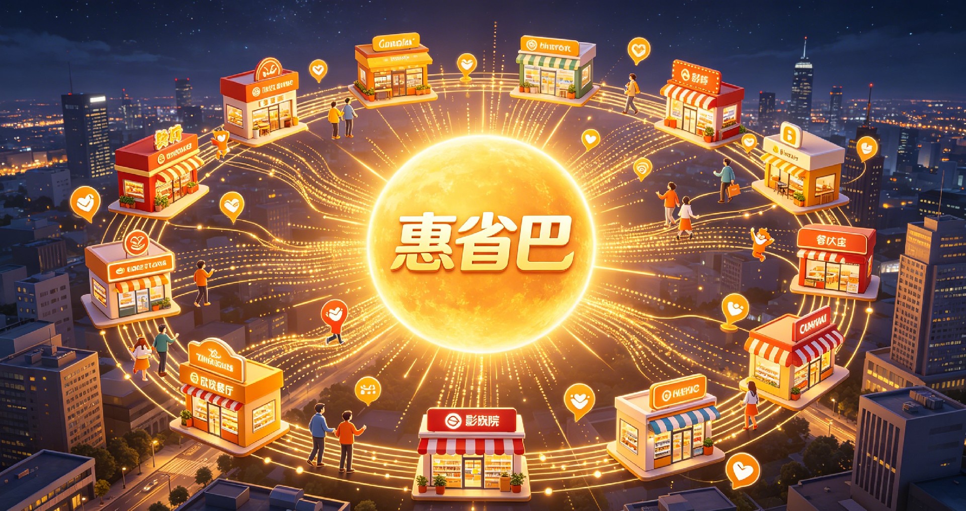 惠省巴，本地生活 3.0, 去中心化商家联盟，同城流量共享