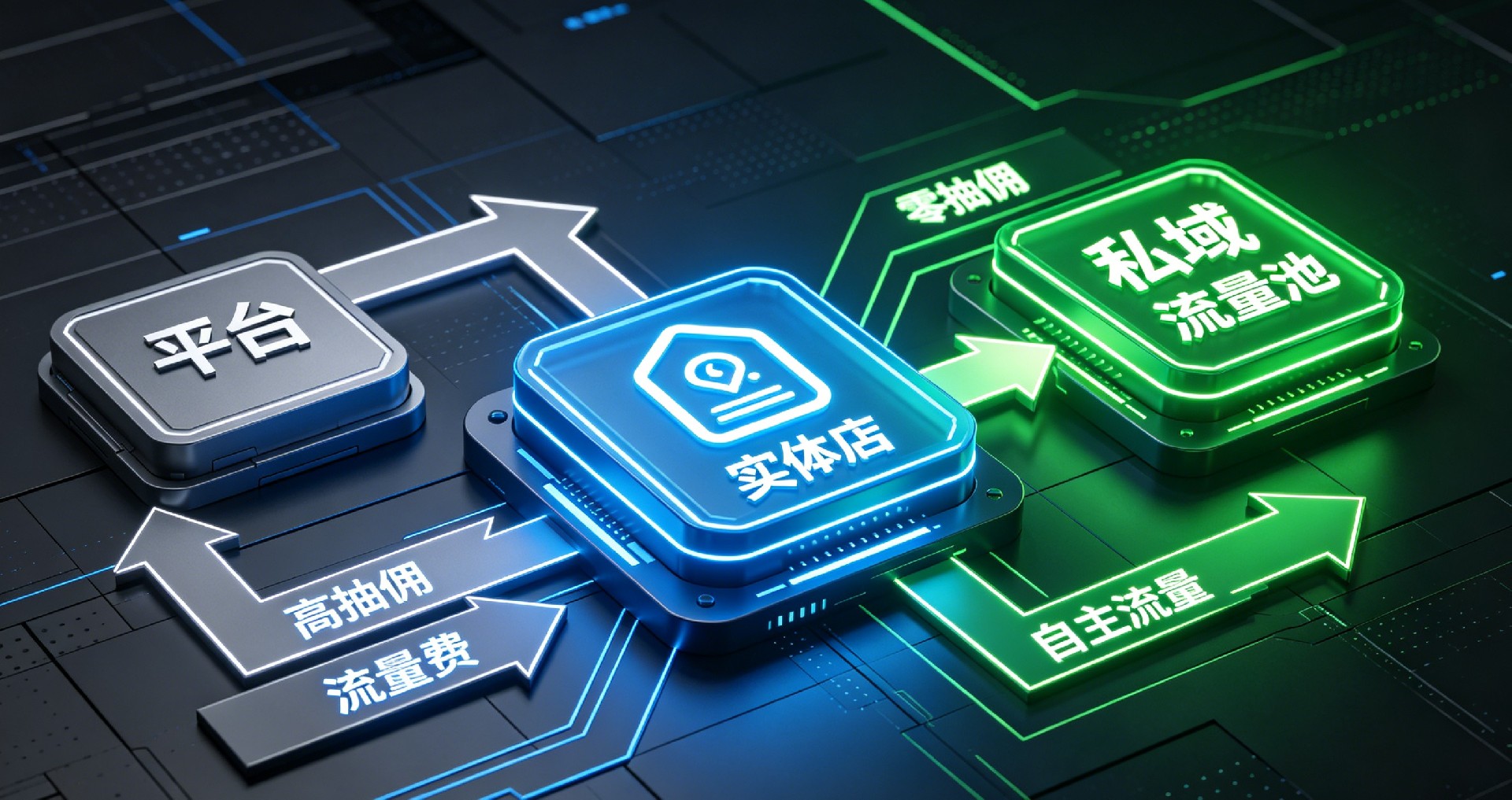 对比两种模式的流量走向和成本差异