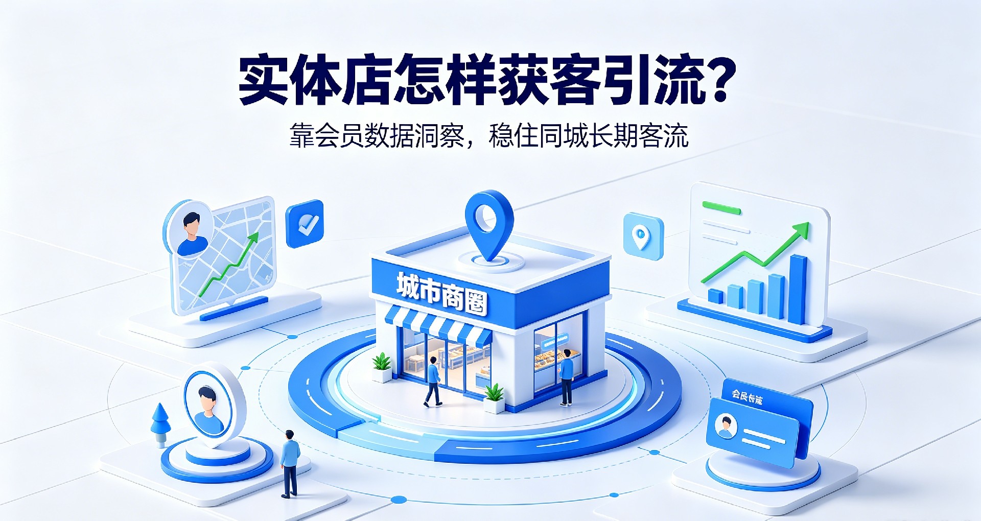 实体店怎样获客引流?依托会员数据洞察、AI 经营分析、同城商圈定位,帮助线下门店精准锁客、盘活存量会员、稳定同城长期客流。