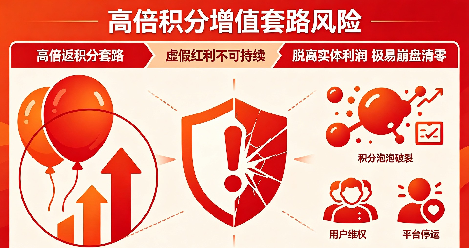 积分分期分批兑付套路深度避雷，借新补旧周转模式暗藏挤兑崩盘风险，引发大规模用户投诉维权