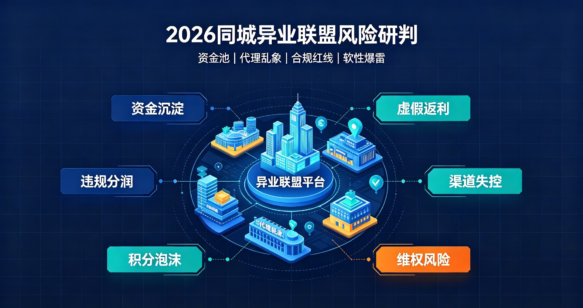 2026 同城异业联盟风险深度研判，解析资金池二清、高倍积分分期兑付、代理乱象合规红线，实体商家避坑指南